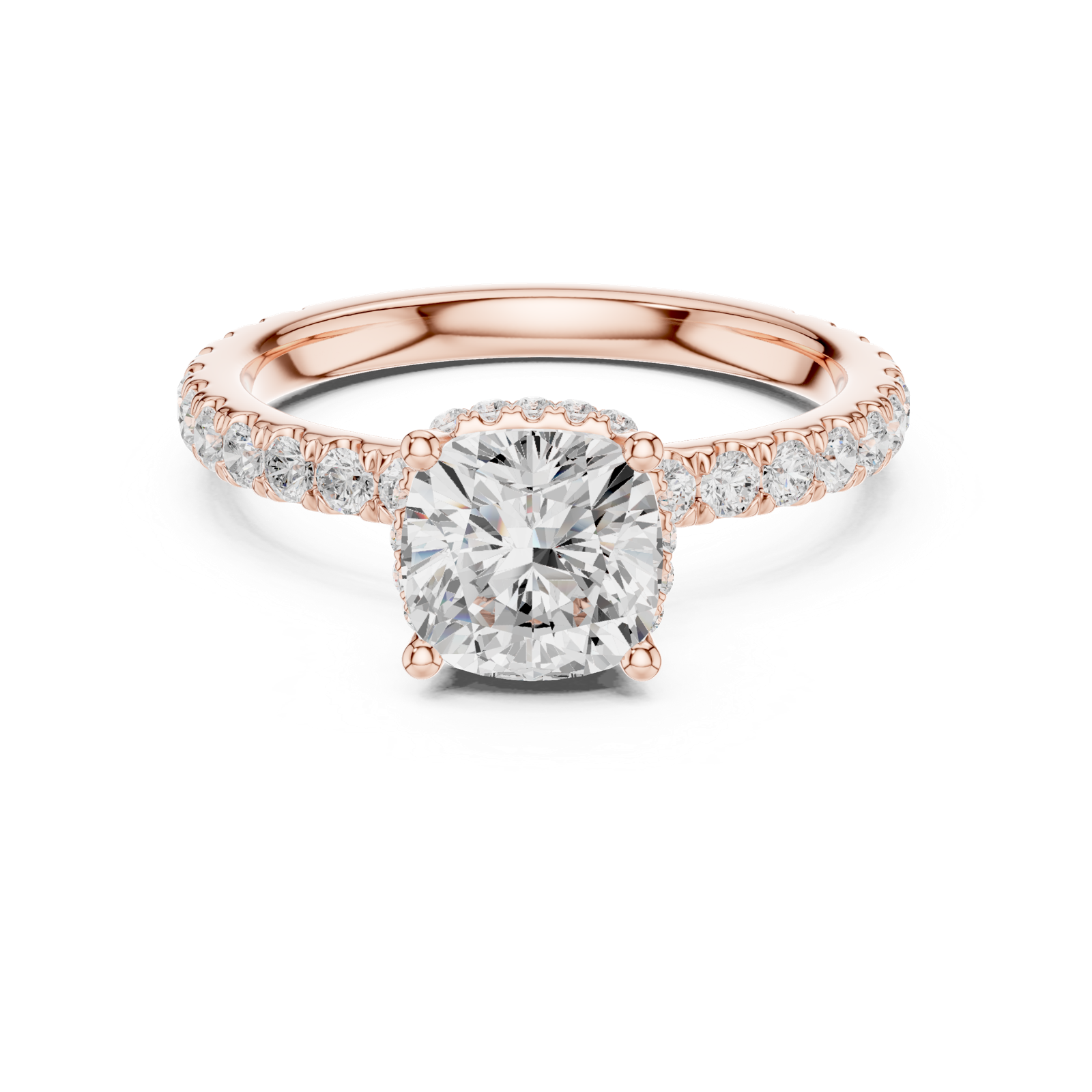 Gold Ring DDLR-873, Rose Gold, view 4