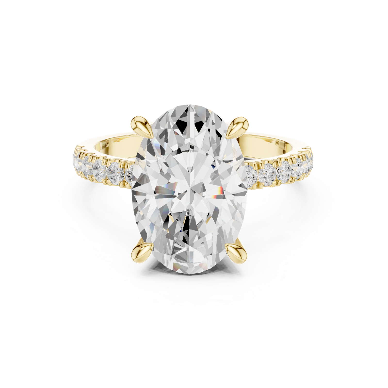 Gold Ring DDLR-259, Yellow Gold, view 4