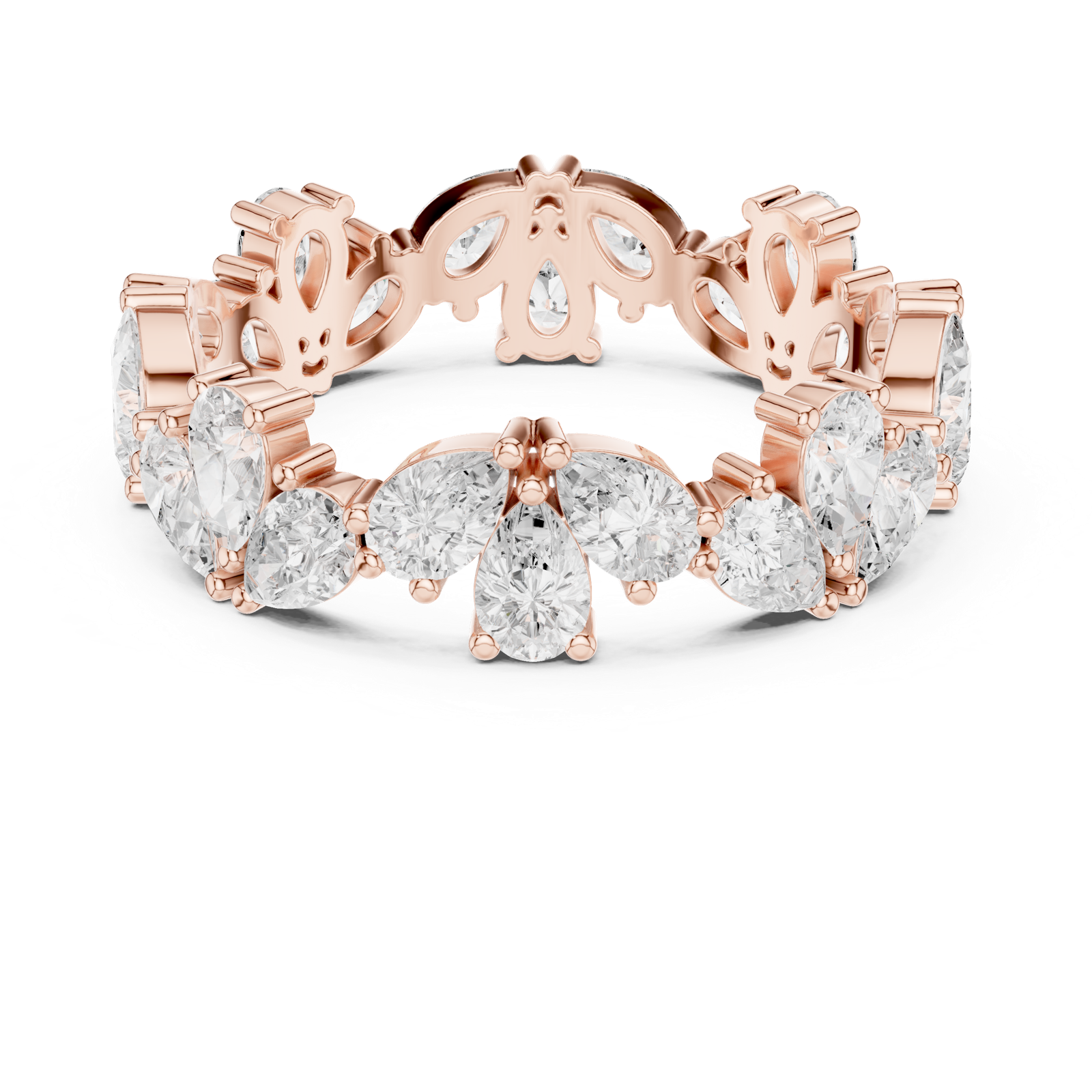 Gold Ring DDLR-375, Rose Gold, view 4