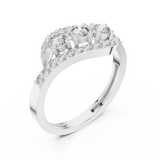 Gold Ring ALR-165, White Gold, view 2