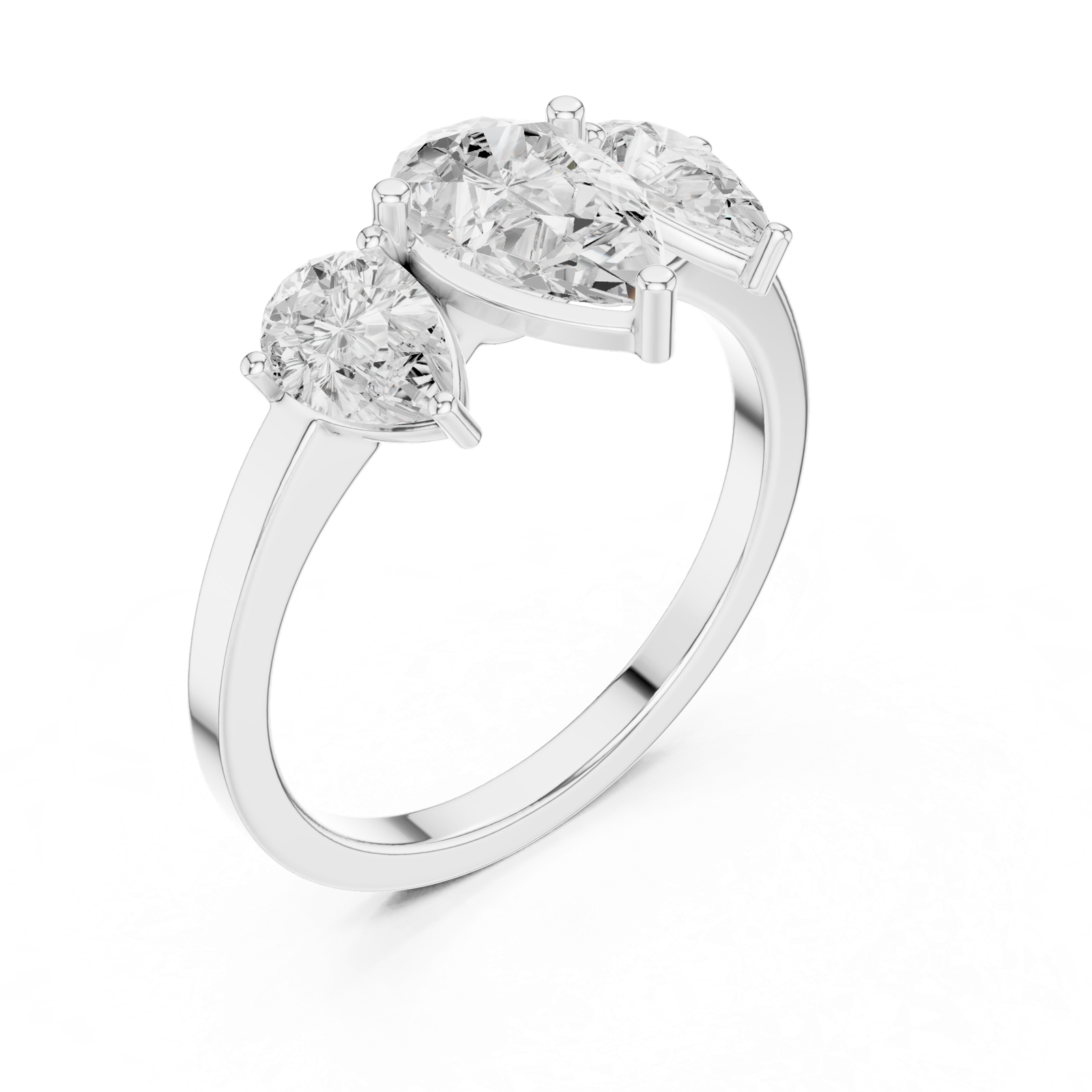 Gold Ring DDLR-1089, White Gold, view 2