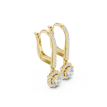 Gold Jewelry DDER-034, Cushion center stone, Yellow Gold, view 1
