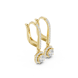 Gold Jewelry DDER-034, Cushion center stone, Yellow Gold, view 1