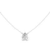 Gold Jewelry DDPO-001, Pear center stone, White Gold, view 4
