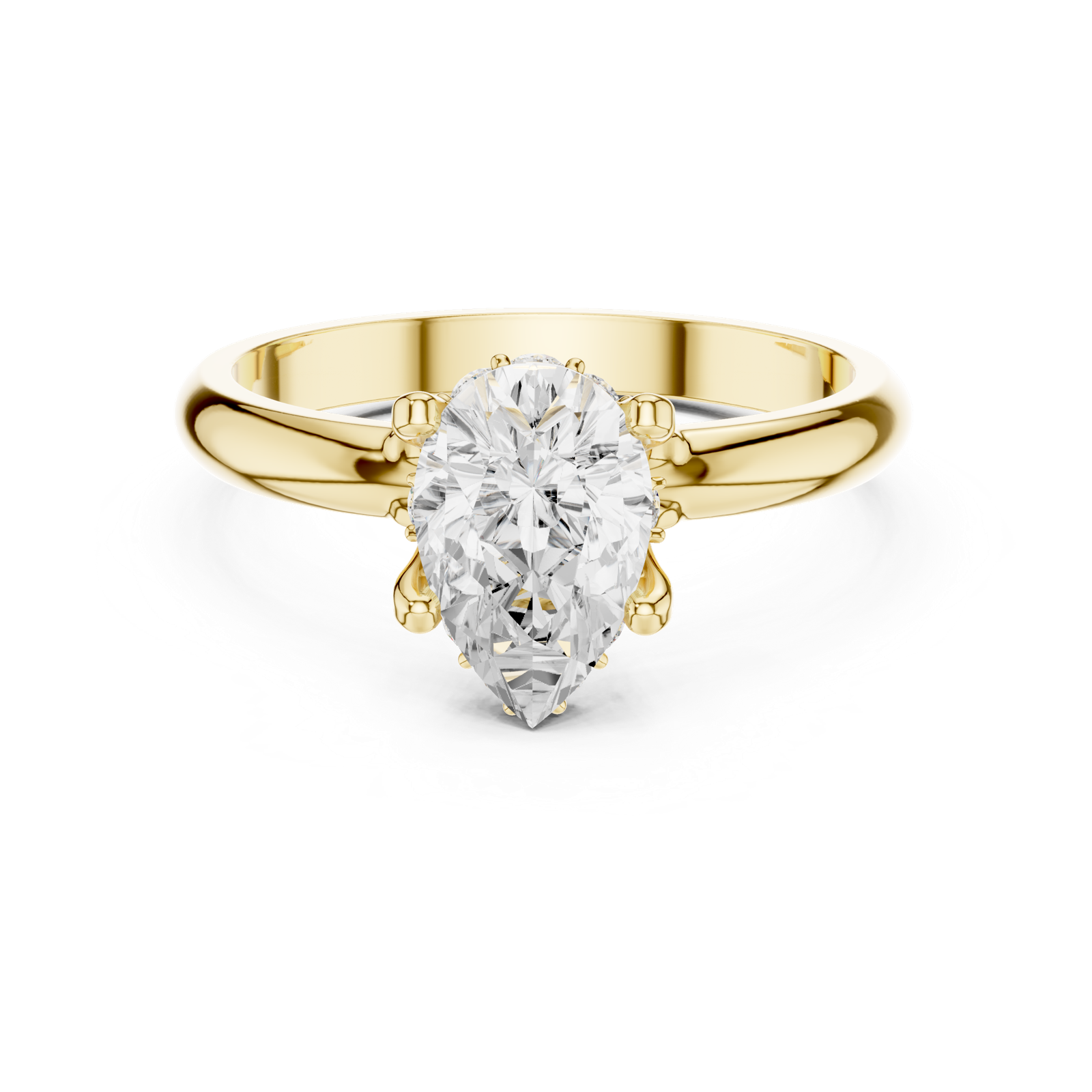 Gold Ring DDLR-1059, Yellow Gold, view 4