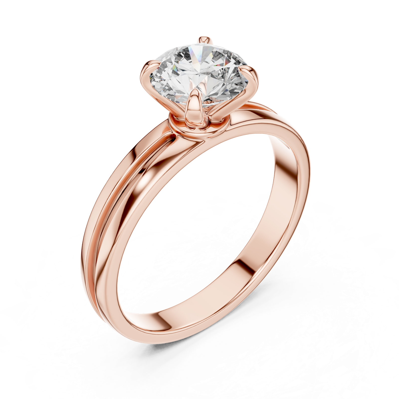 Gold Ring LR-0005, Rose Gold, view 2