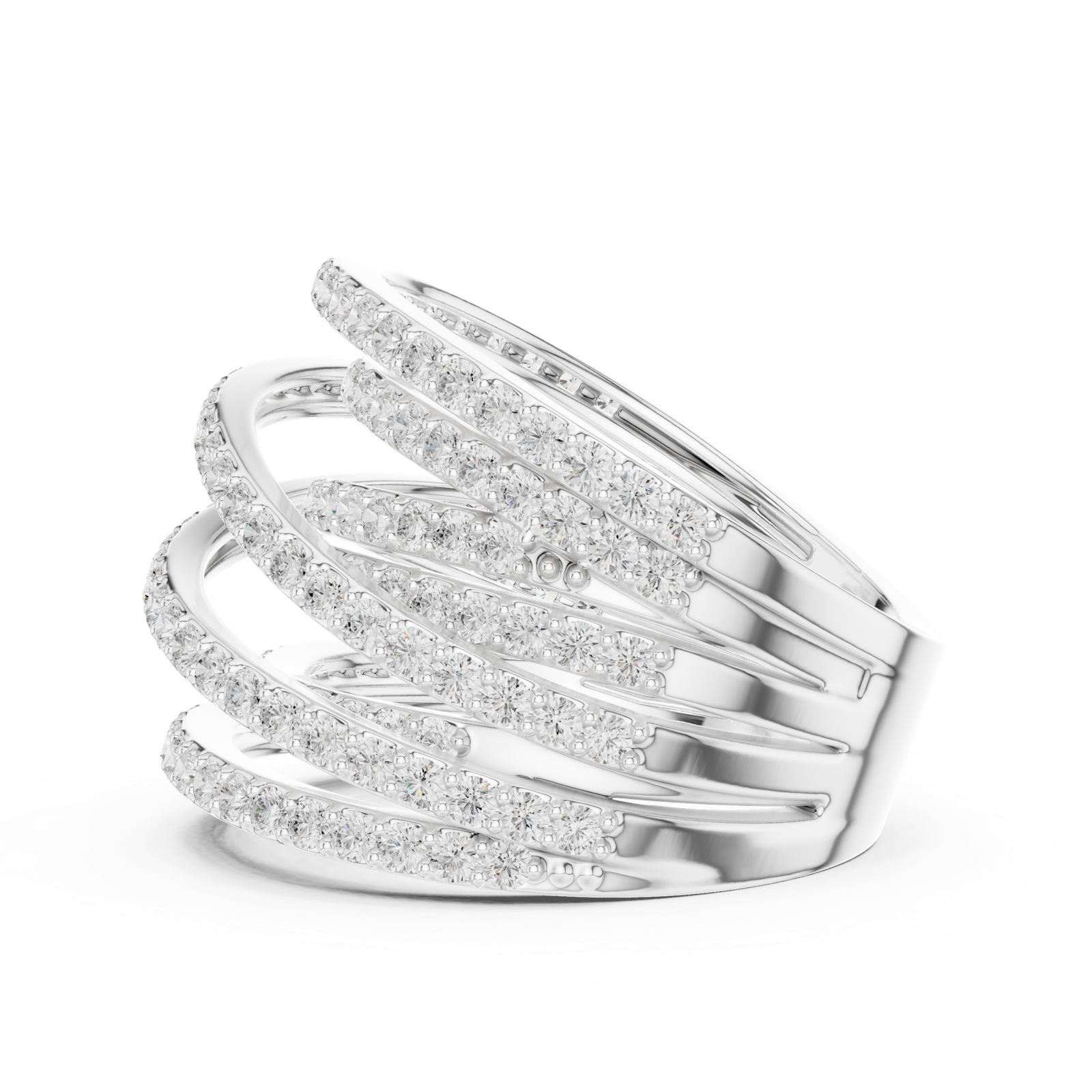 Gold Ring DDLR-855, White Gold, view 3
