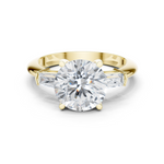 Gold Jewelry L35-67, Round center stone, Yellow Gold
