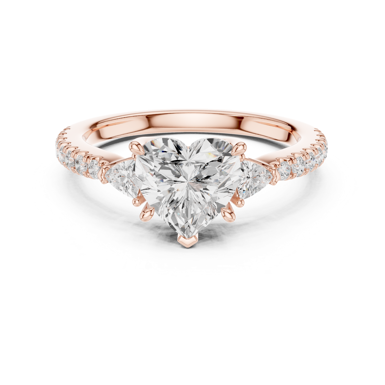 Gold Ring DDLR-858, Rose Gold, view 4