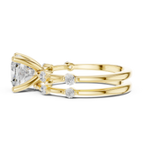 Gold Ring DDLR-441, Cushion center stone, Yellow Gold, view 3