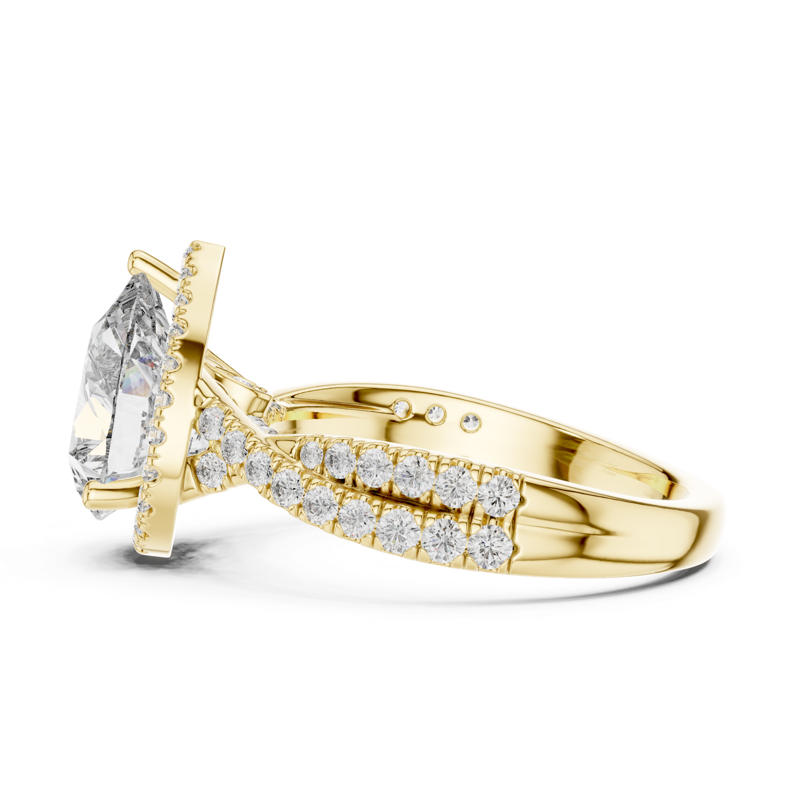 Gold Ring DDLR-173, Yellow Gold, view 3