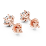 Gold Earrings ER-0012, Rose Gold, view 3