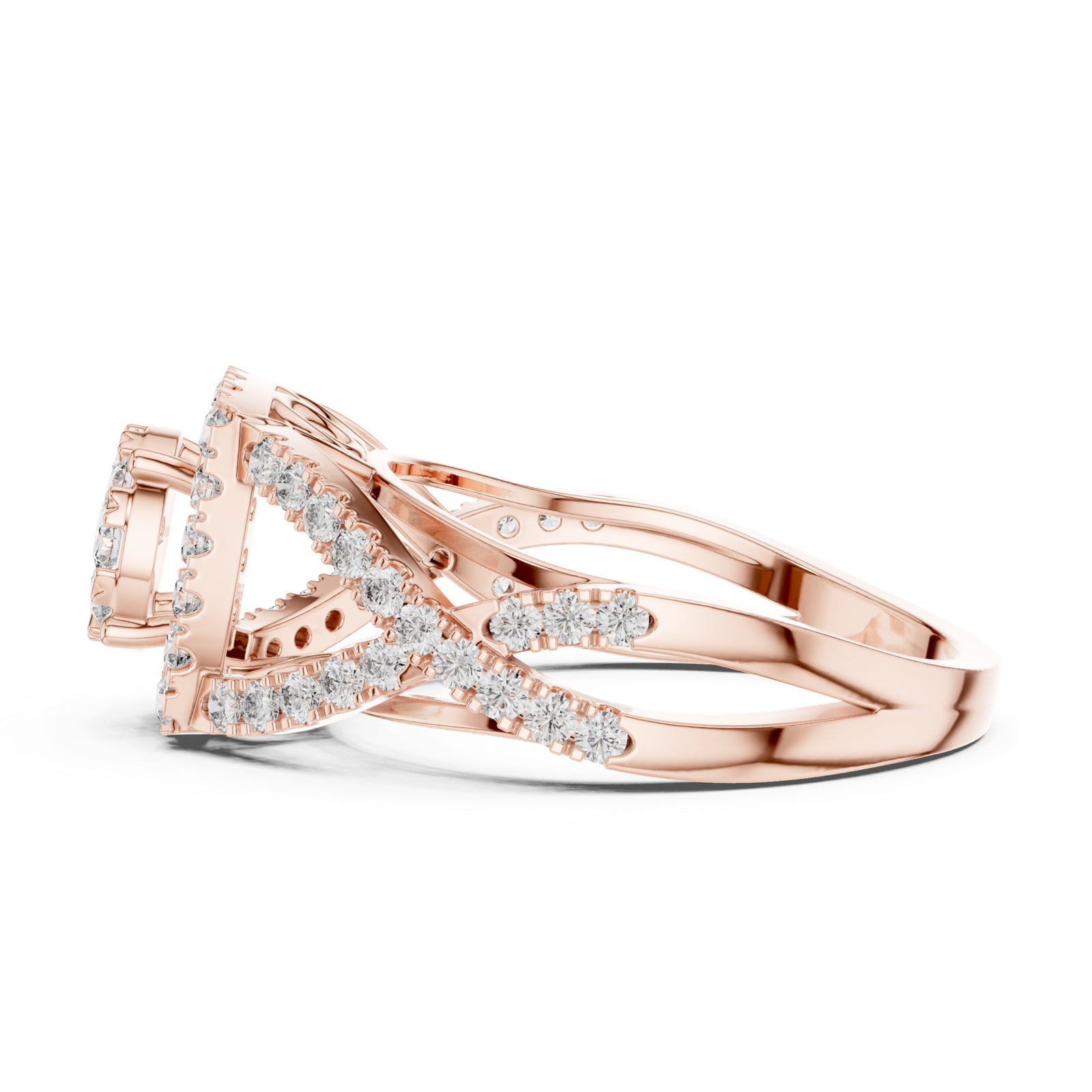 Gold Pendant 19-120030L, Rose Gold, view 3