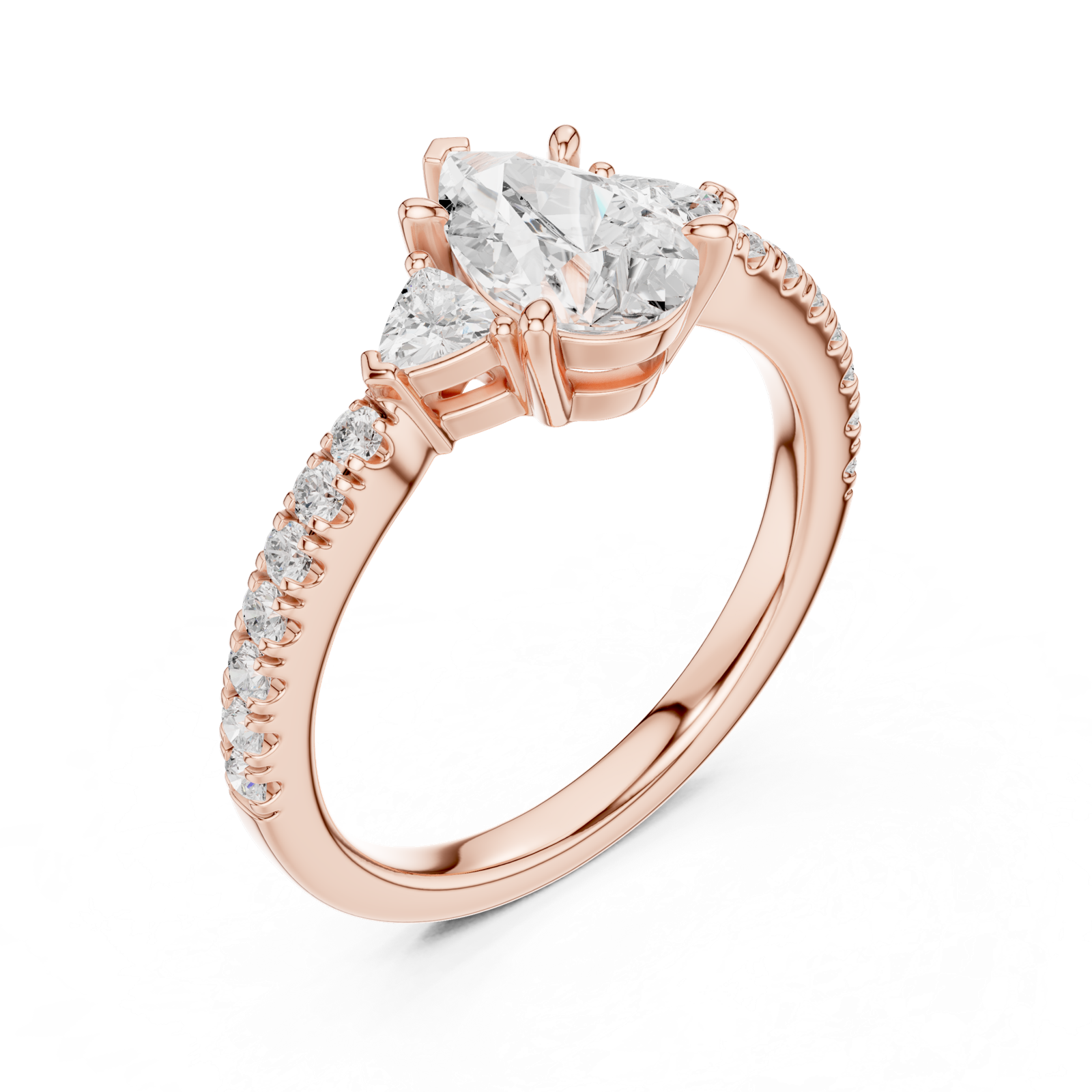 Gold Ring DDLR-860, Rose Gold, view 2