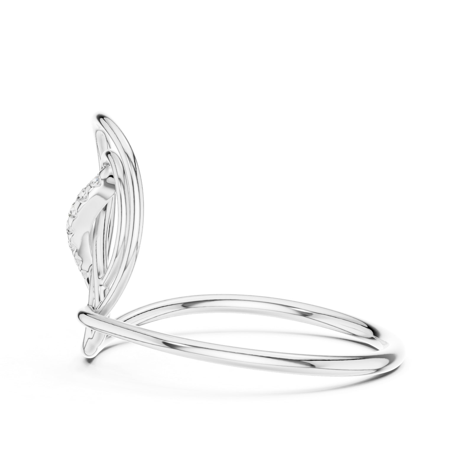 Gold Ring 1 (153), White Gold, view 3