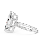 Gold Ring DDLR-259, Marquise center stone, White Gold, view 3