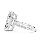 Gold Ring DDLR-259, Marquise center stone, White Gold, view 3