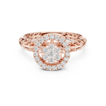 Gold Ring DDLR-754, Rose Gold, view 4