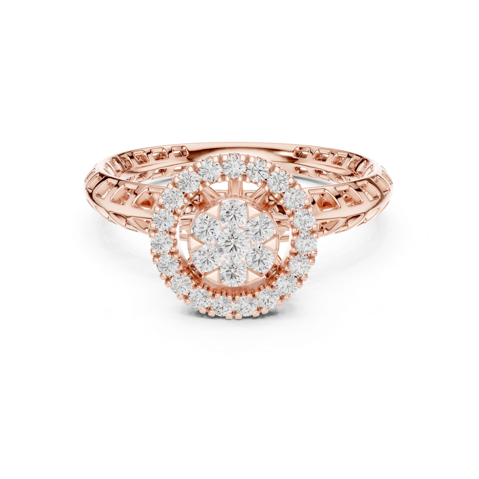 Gold Ring DDLR-754, Rose Gold, view 4