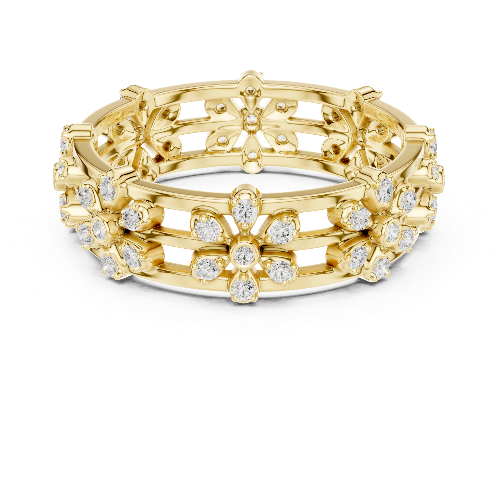 Gold Ring R37, Yellow Gold, view 4