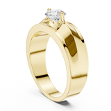 14K Solid Gold Lab Diamond Solitaire Ring, Yellow Gold, view 1