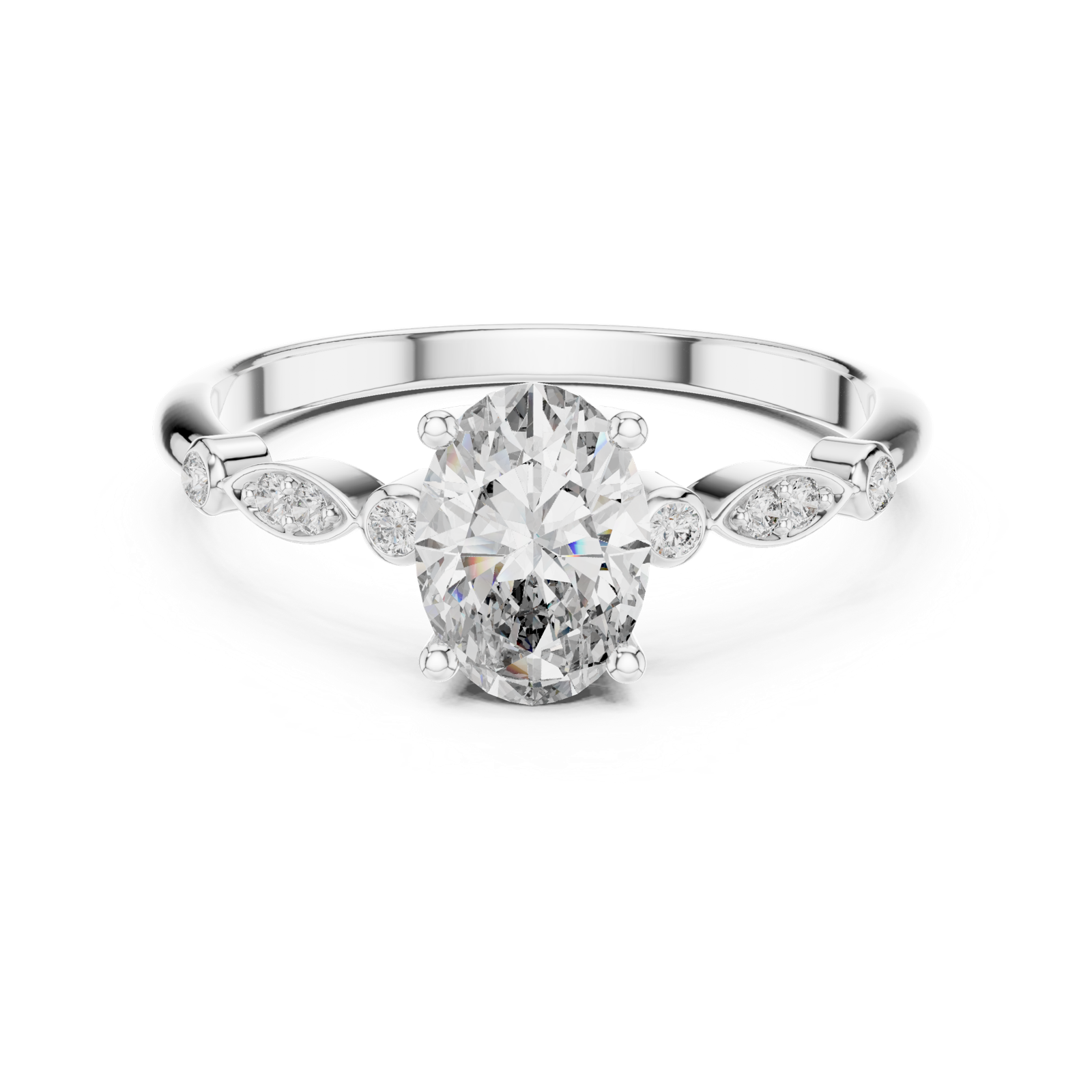 Gold Ring 00001L (11), White Gold