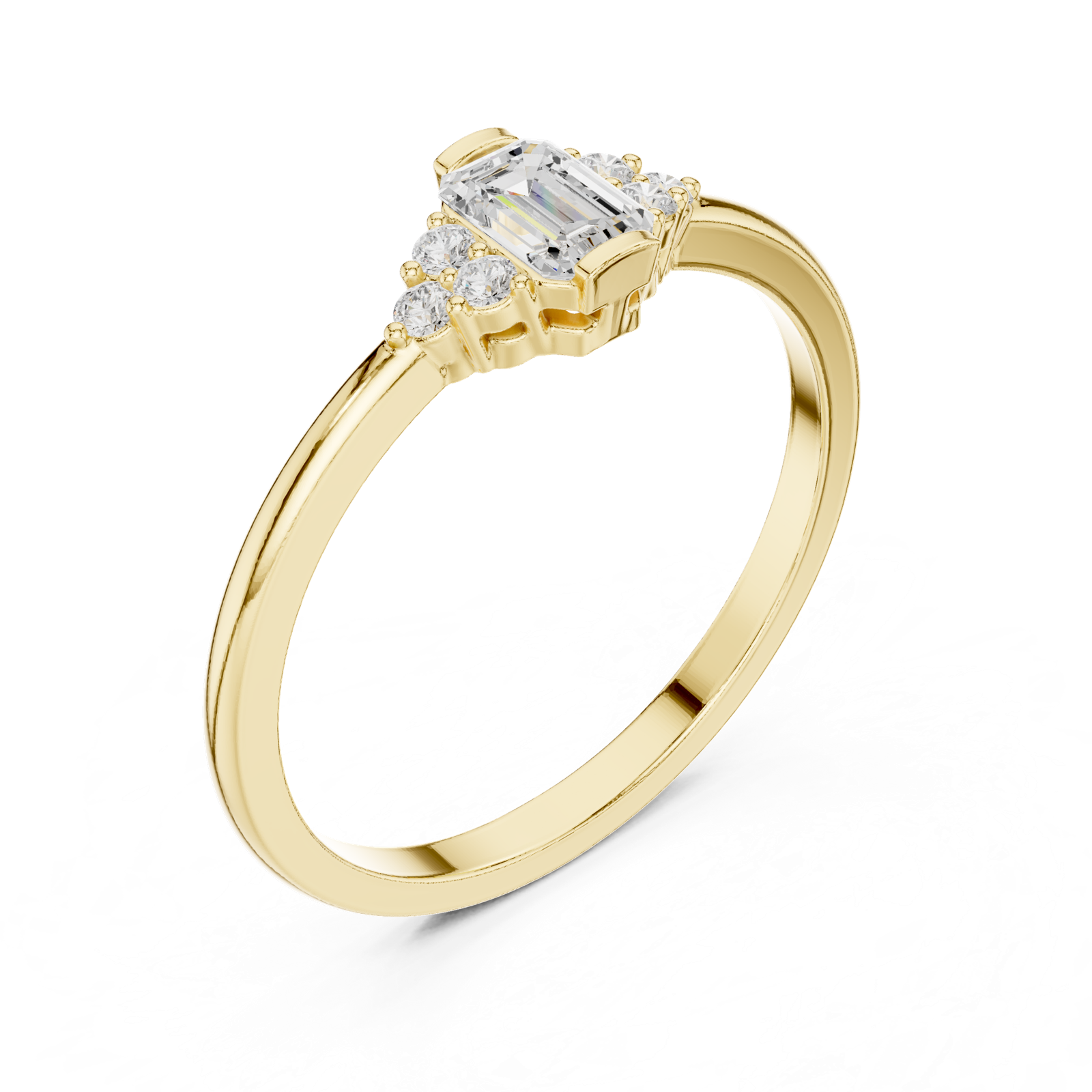 Gold Ring HLR-232, Yellow Gold, view 2