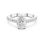 Gold Ring HLR-48, White Gold