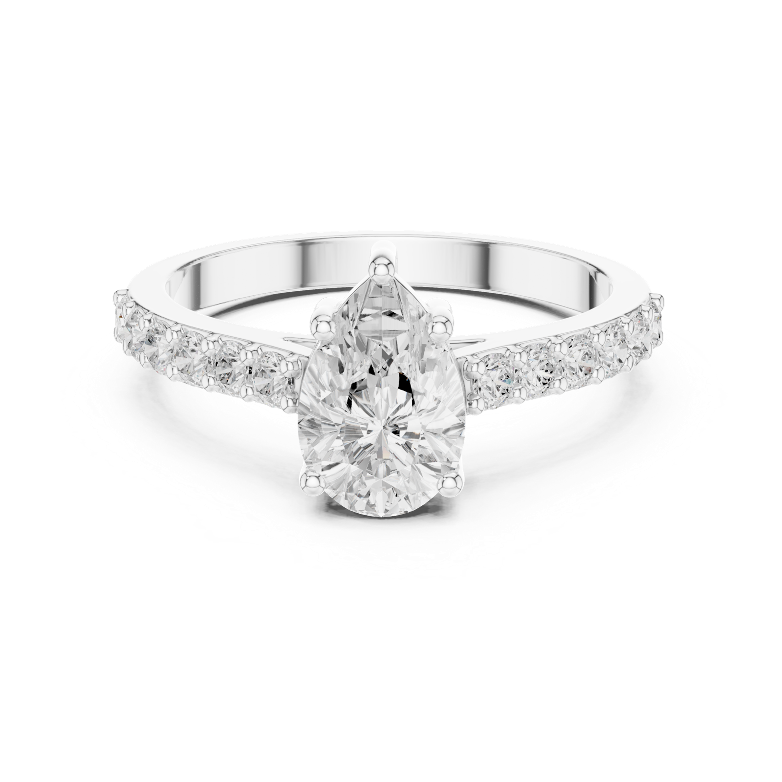 Gold Ring HLR-48, White Gold