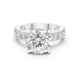 Gold Jewelry L35-63, Round center stone, White Gold