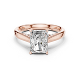 Gold Jewelry L36-18, Radiant center stone, Rose Gold