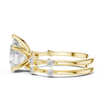 Gold Ring DDLR-441, Pear center stone, Yellow Gold, view 3