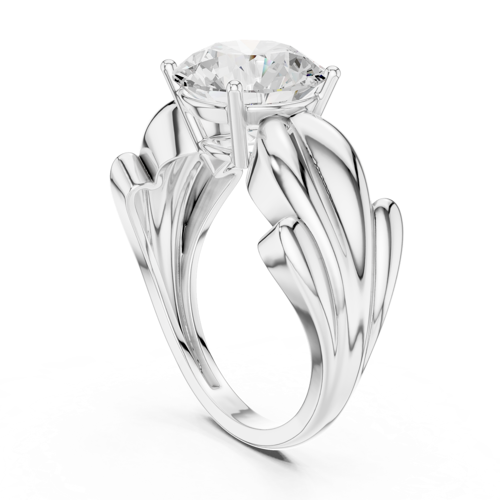 Gold Ring RLR1756, White Gold, view 1