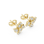 Gold Earrings 9-10004E, Yellow Gold, view 2