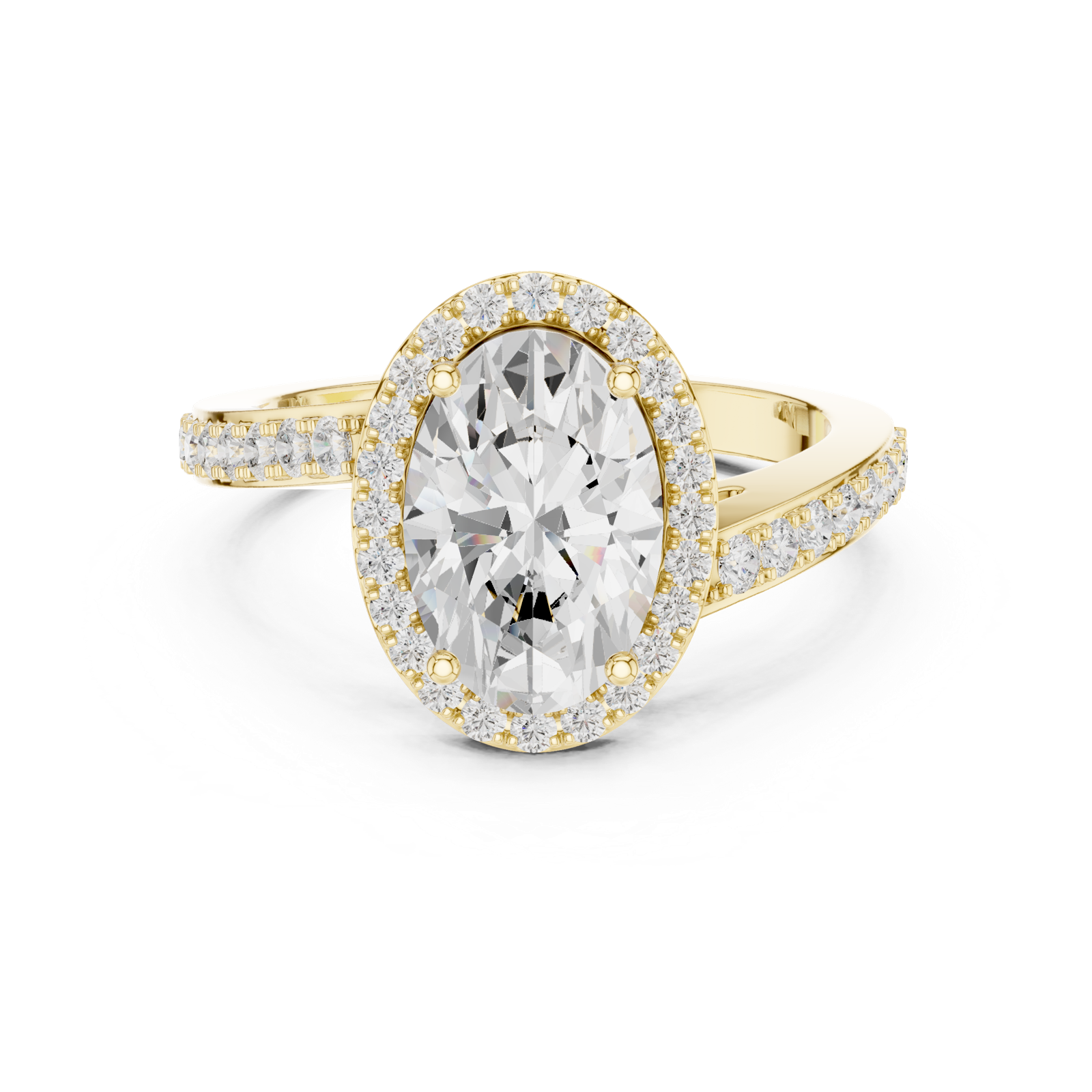 Gold Ring DDLR-434, Yellow Gold, view 4