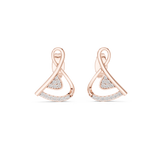 Gold Earrings 12-10028@E, Rose Gold