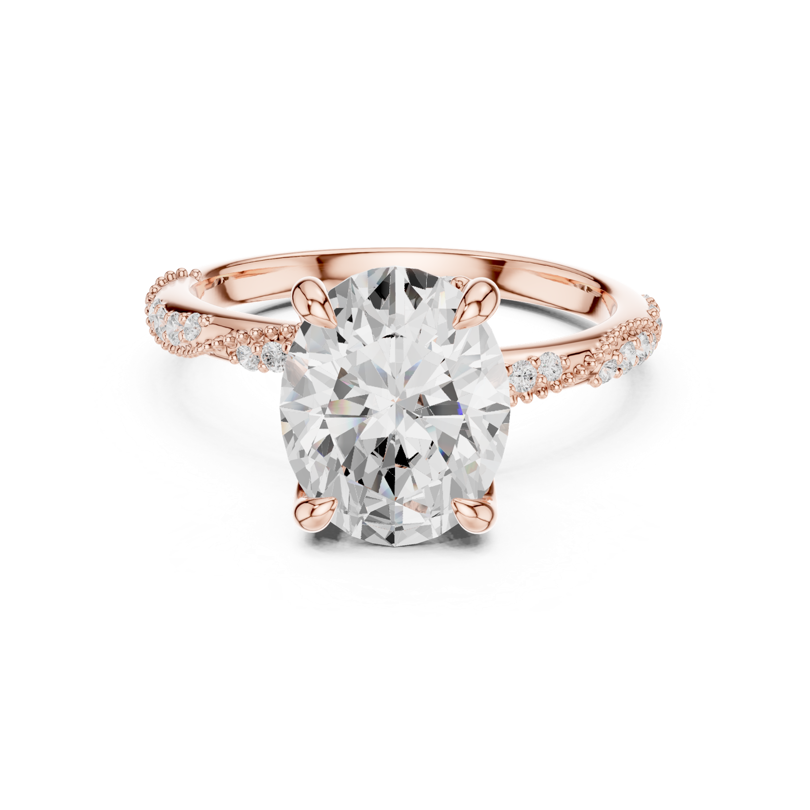 Gold Ring DDLR-965, Rose Gold, view 4