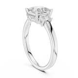 Gold Ring DDLR-038, Pear center stone, White Gold, view 1