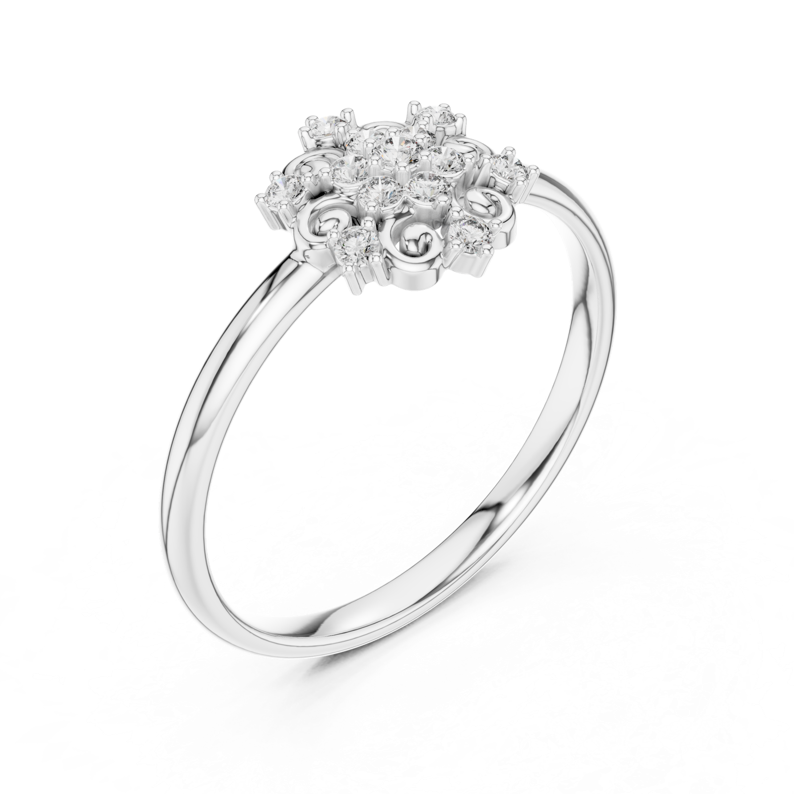 Gold Ring 1 (284), White Gold, view 2