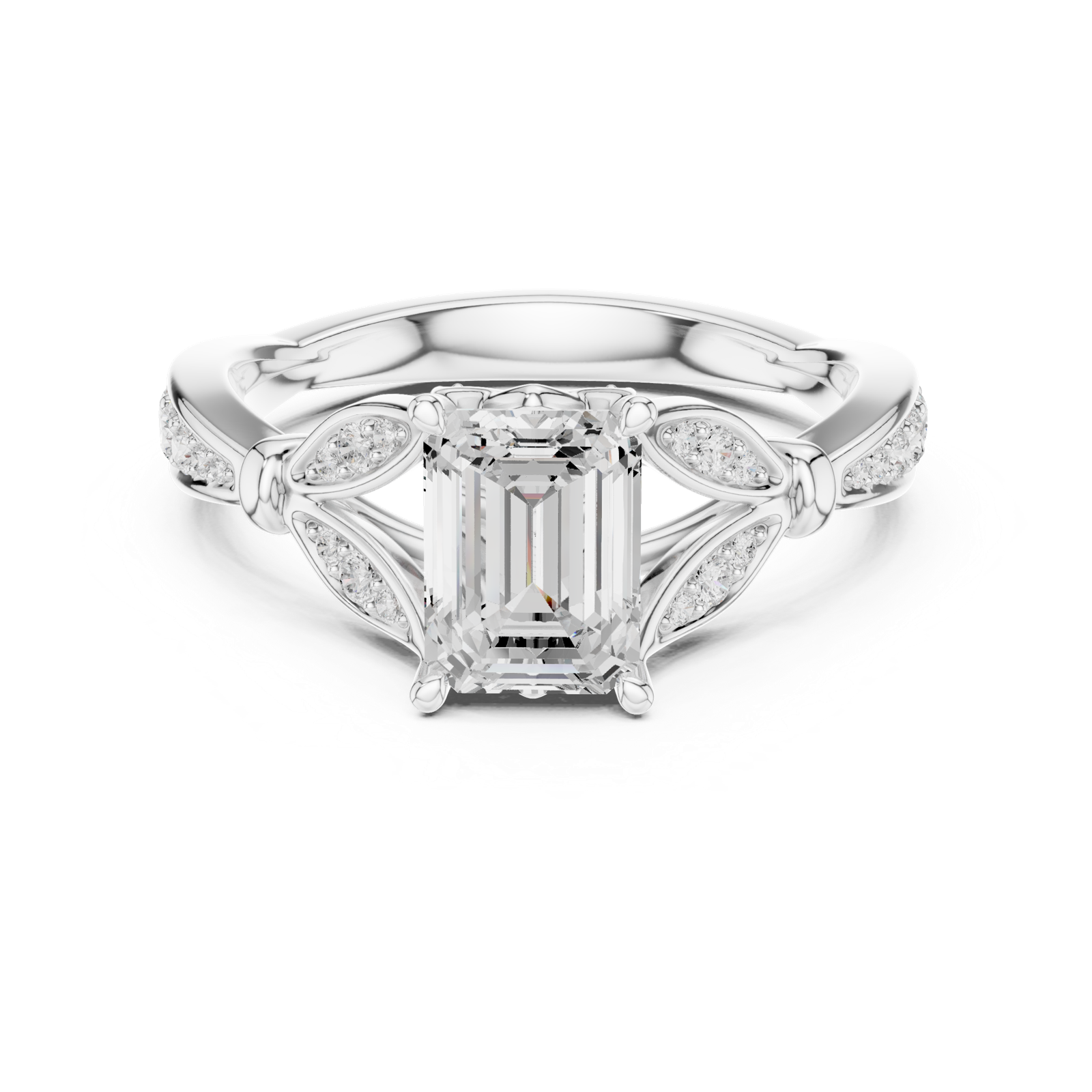 Gold Ring DDLR-933, White Gold, view 4