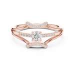 Gold Ring DDLR-843, Rose Gold, view 4