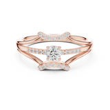 Gold Ring DDLR-843, Rose Gold, view 4