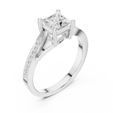 Gold Ring DDLR-525, White Gold, view 2