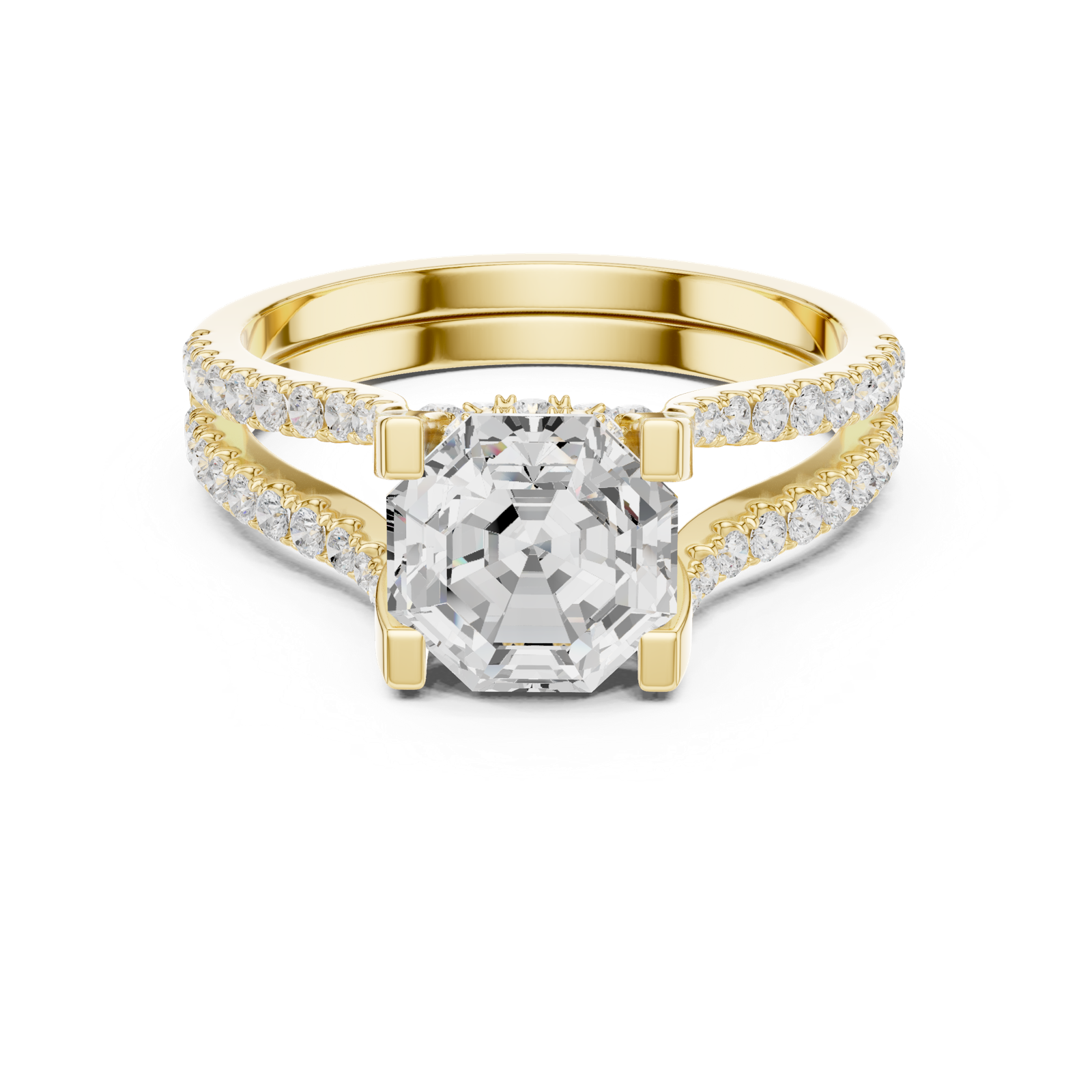 Gold Ring DDLR-182-OC, Yellow Gold, view 4