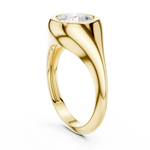 Gold Jewelry L36-4, Round center stone, Yellow Gold, view 1