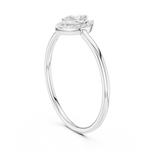 Gold Ring HLR-205, White Gold, view 1