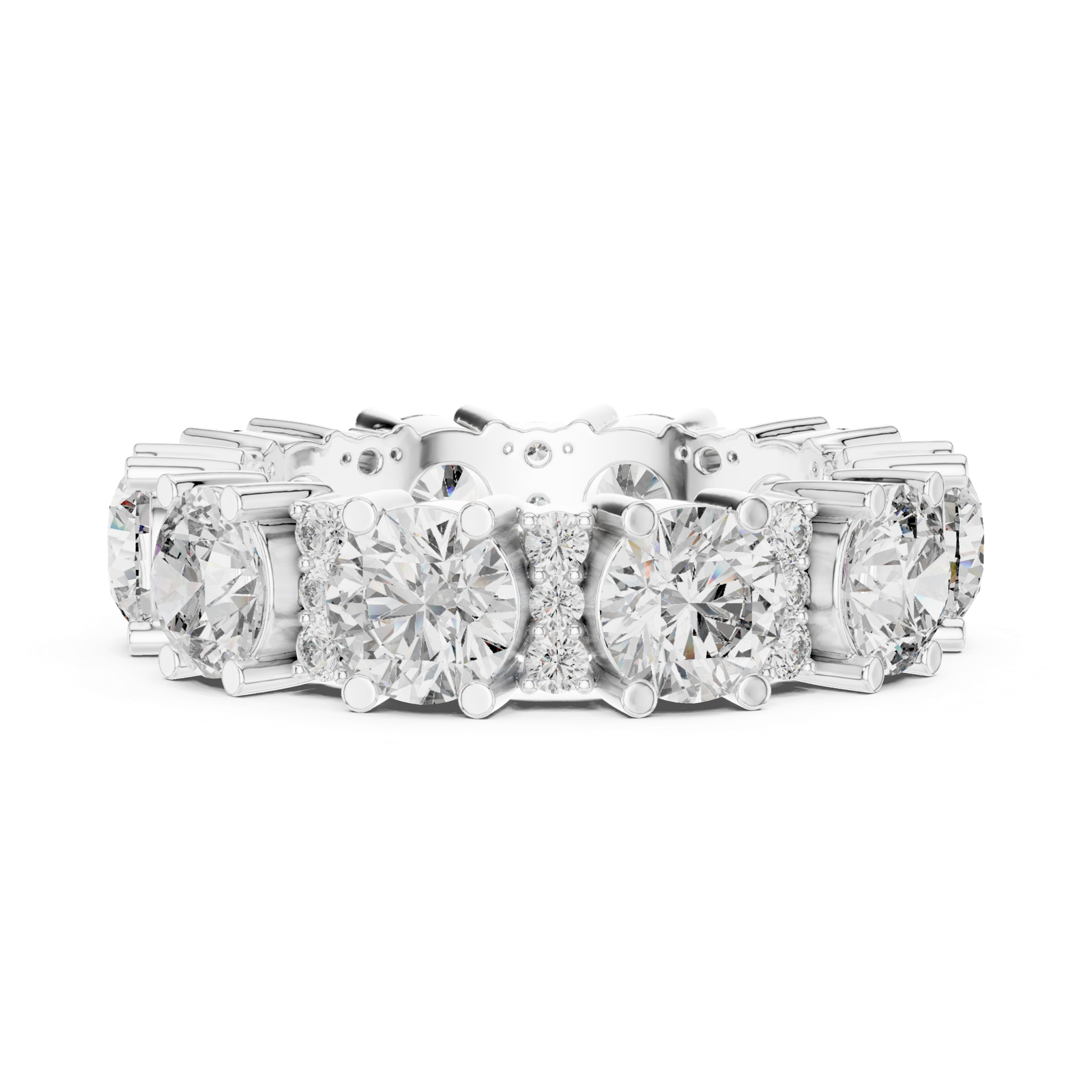 Gold Ring DDLR-232, White Gold, view 3