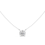 Gold Jewelry DDPO-001, Round center stone, White Gold, view 4
