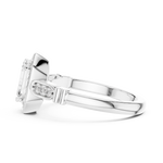 Gold Ring LR-0270, White Gold, view 3
