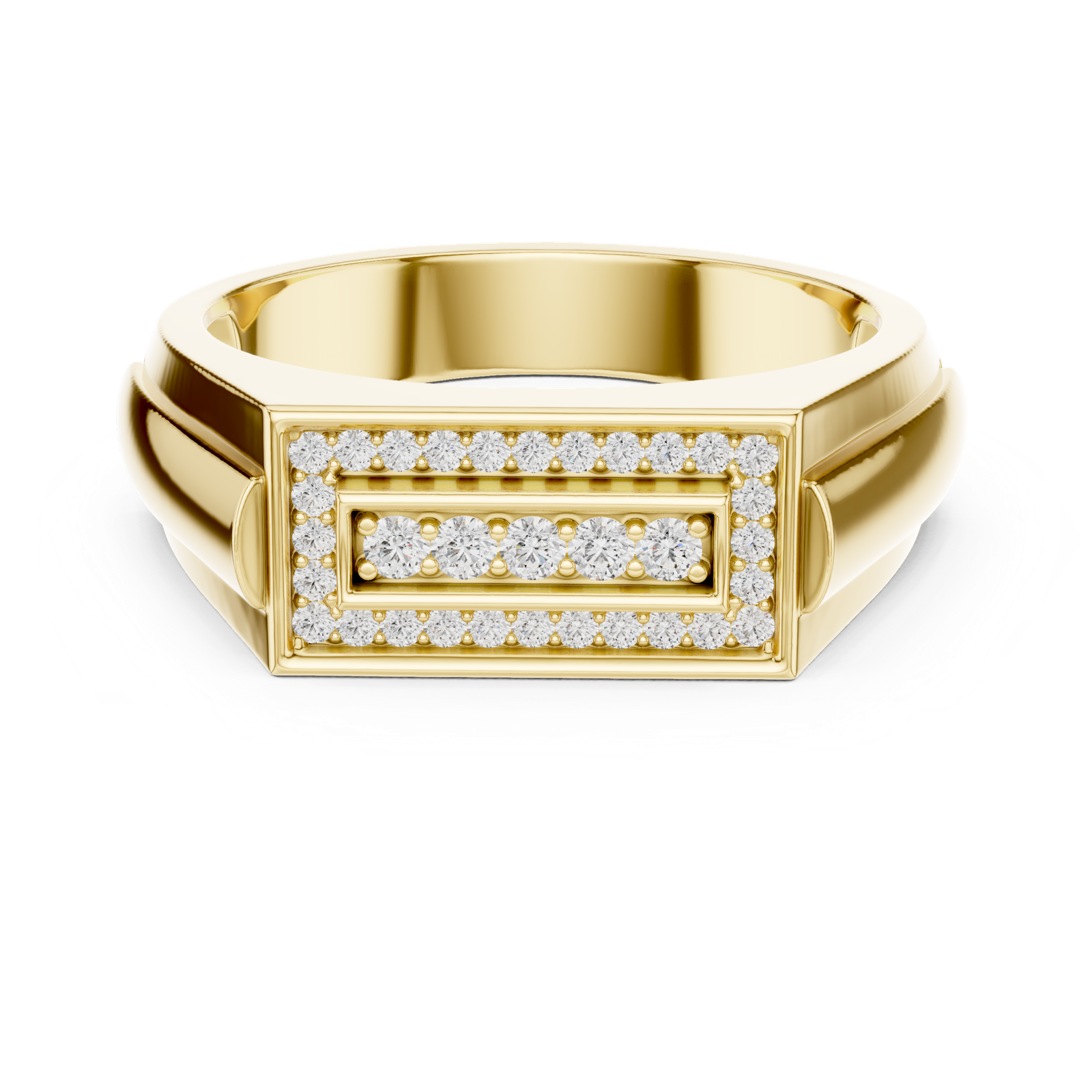 Gold Ring DR-6266, Yellow Gold, view 4